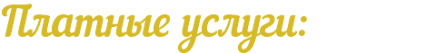 Платные услуги: